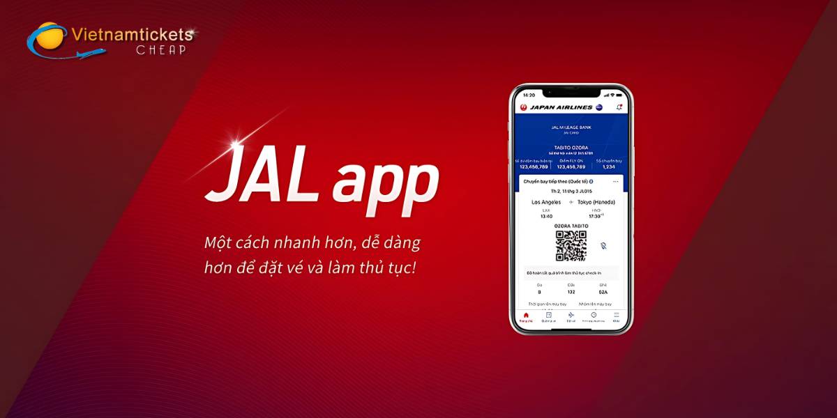 Kiểm tra vé trên App Japan Airlines