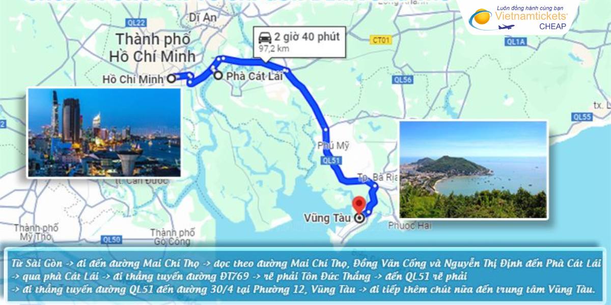 Tuyến số 1 đi Vũng Tàu từ Sài Gòn