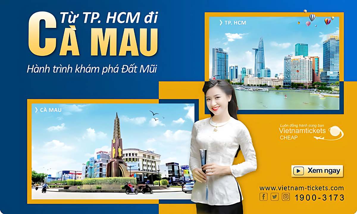 Khoảng cách từ TPHCM đi Cà Mau bao nhiêu km?