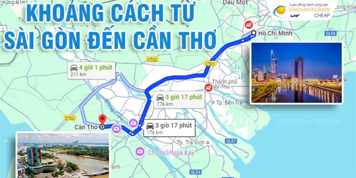 Khoảng cách từ TPHCM đi Cần Thơ bao nhiêu km?