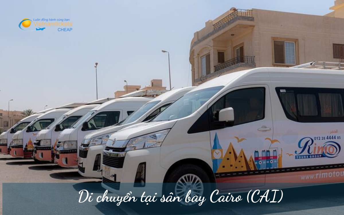 Di chuyển tại sân bay Cairo
