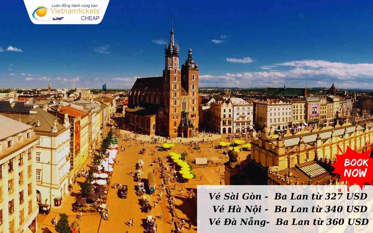 Giá vé máy bay đi Ba Lan
