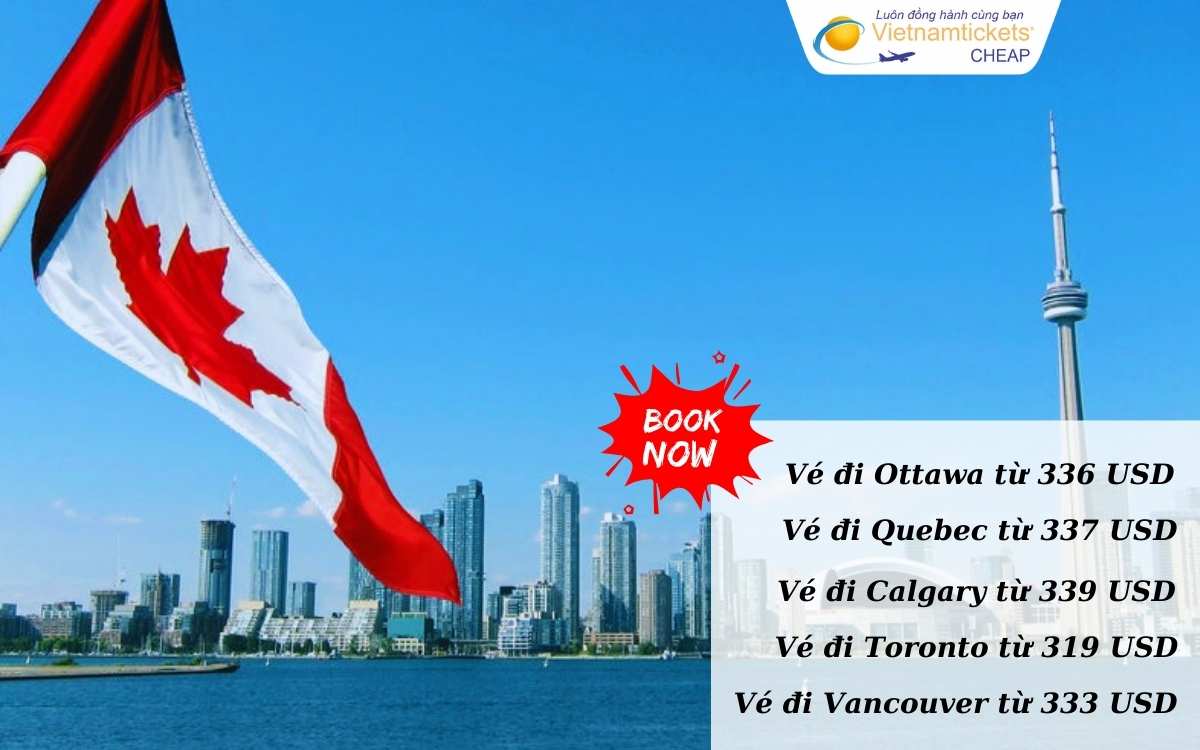 Giá vé máy bay đi Canada