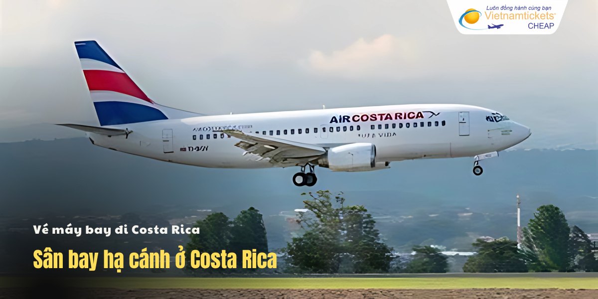 Sân bay hạ cánh ở Costa Rica