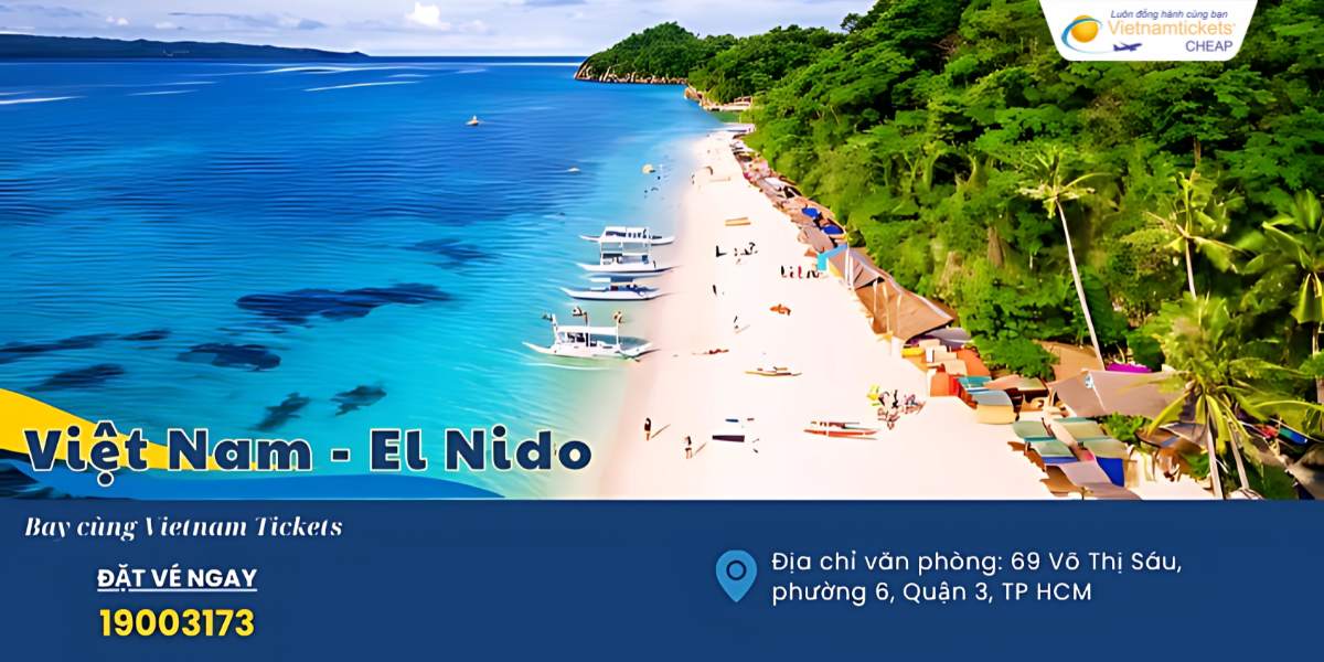 Đặt vé đi El Nido giá rẻ tại Vietnam Tickets
