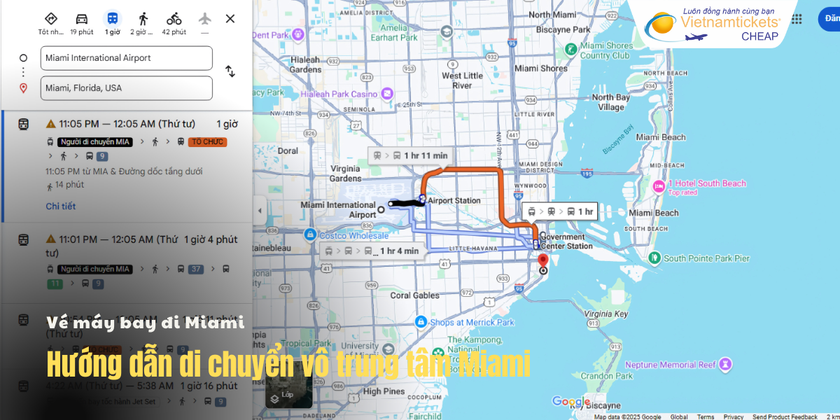 Hướng dẫn di chuyển vô trung tâm Miami