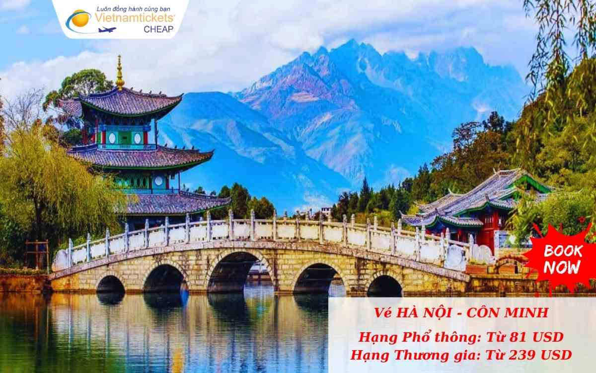 Bảng giá vé máy bay Hà Nội Côn Minh