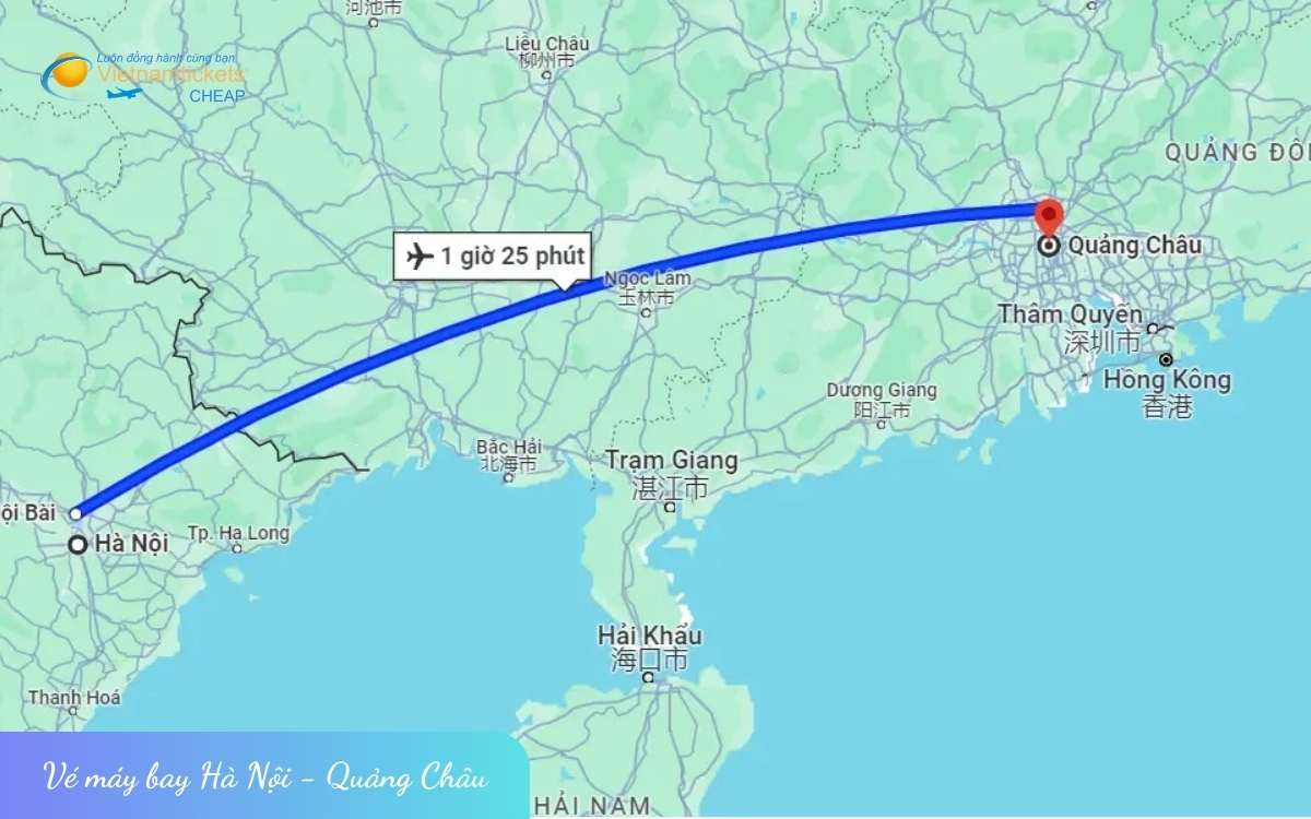 Thời gian bay từ Hà Nội đến Quảng Châu